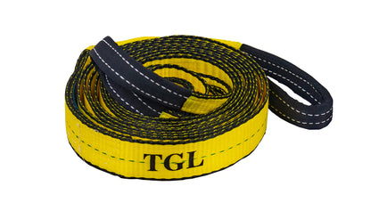 TGL 2 inch, 20 foot Tow Strap with Reinforced Loops 10,000 Pound Capacity