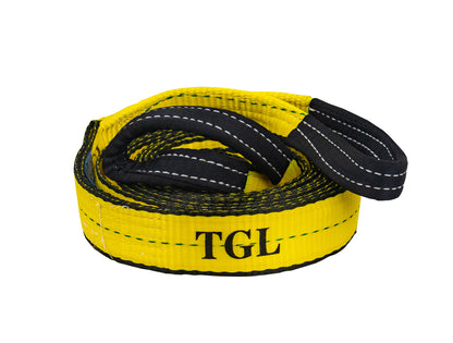 TGL 2 inch, 20 foot Tow Strap with Reinforced Loops 10,000 Pound Capacity