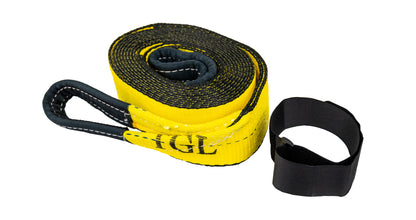 TGL 3 inch, 20 Foot Tow Strap, 30,000 Pound Capacity with Reusable Storage Strap