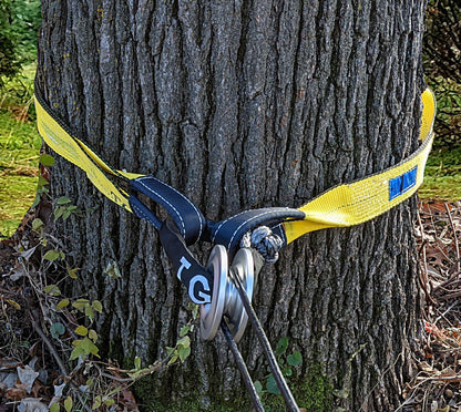 TGL Snatch Block Ring, Winch Pulley with Soft Shackle, 3" Tree Saver Strap